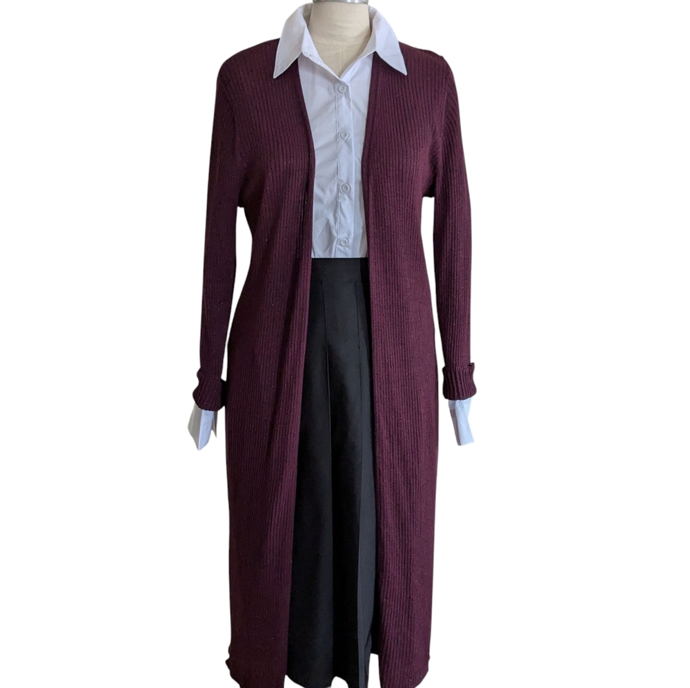 Apt 9 Purple Sparkle Long Cardigan Size XL